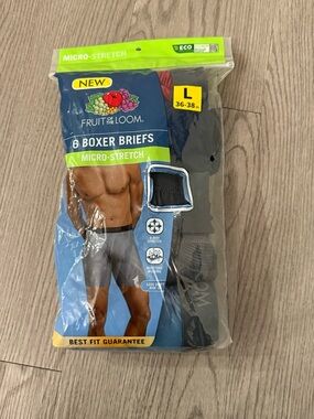 Fruit of the Loom Men's Micro-Stretch Boxer Briefs - Gray (6-Pack)